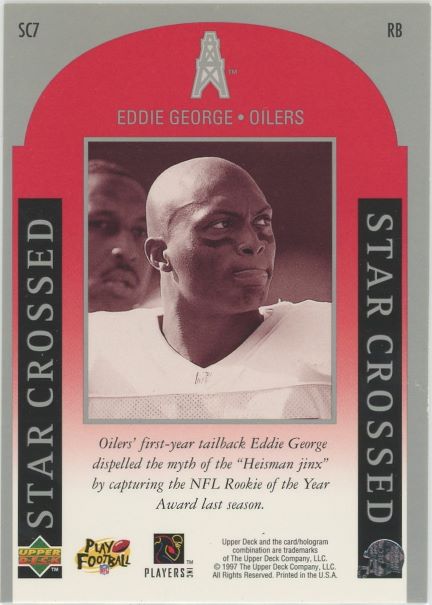 1997 Upper Deck Eddie George Star Crossed #SC7