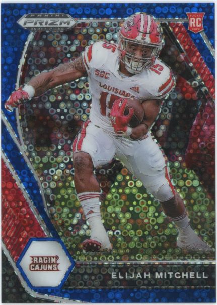 2021 Panini Prizm Draft Picks Elijah Mitchell Blue Circles Rookie #156