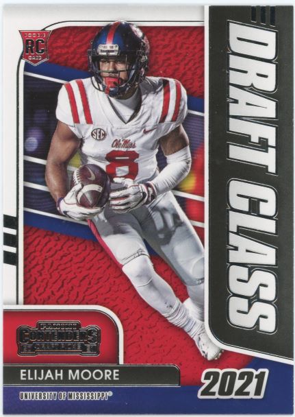 2021 Panini Contenders Draft Picks Elijah Moore Draft Class #25