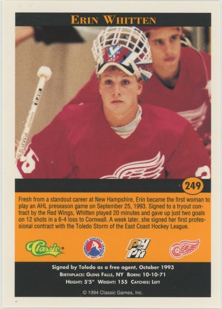 1994 Classic Erin Whitten Pro Hockey Prospects #249