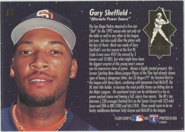 1993 Fleer Ultra Gary Sheffield Home Run Kings #8