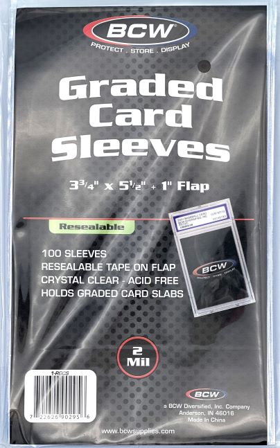 BCW Graded Card Sleeves 1 Pack of 100