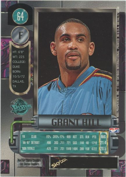 1997-98 Sky Box Grant Hill Metal Universe #64