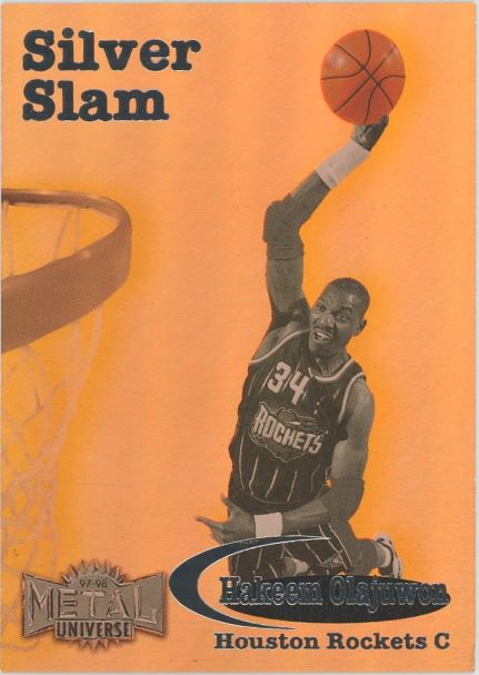 1997-98 Sky Box Hakeem Olajuwan Silver Slam Metal Universe #13