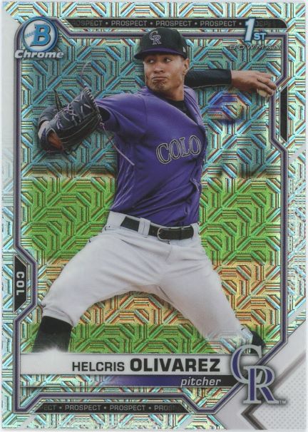 2021 Bowman Chrome Helcris Olivarez 1st Mojo #BCP-154