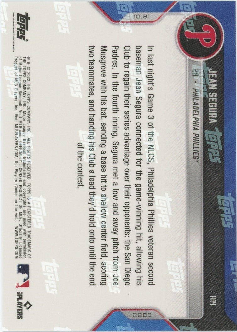 2022 Topps Now Jean Segura NLCS #1114