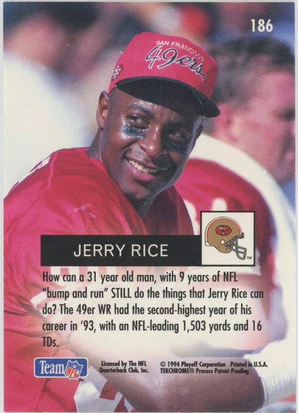 1994 Playoff Jerry Rice #186