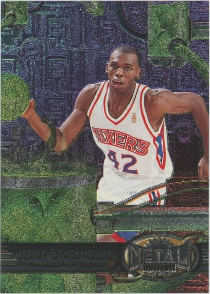 1997-98 Sky Box Jerry Stackhouse Metal Universe #95