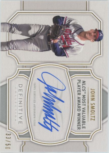 2020 Topps Definitive John Smoltz Auto #33/50