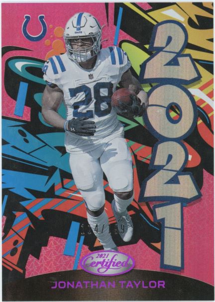 2021 Panini Certified Jonathan Taylor Graffiti #114/199 Pink