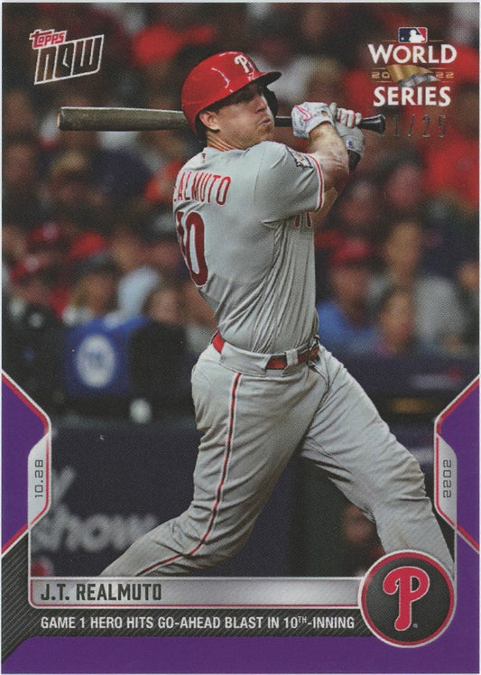 2022 Topps Now JT Realmuto World Series Purple #11/25 #1136