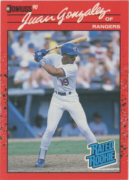 1990 Donruss Juan Gonzalez Rated Rookie #33