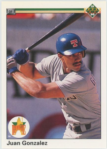 1990 Upper Deck Juan Gonzalez Rookie #72