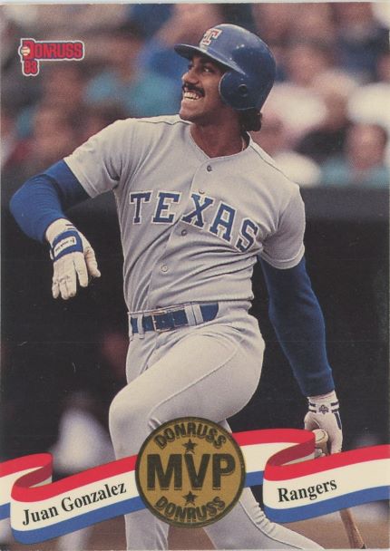 1993 Donruss Juan Gonzalez #MVP21