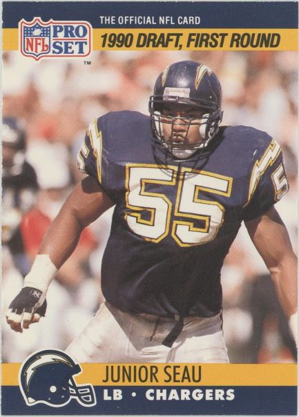 1990 Pro Set Junior Seau First Round #673