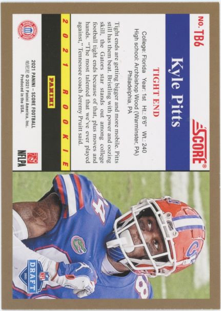 2021 Panini Score Kyle Pitts 1991 Throwback Rookie #TB6