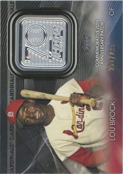 2021 Topps Series 2 Lou Brock 70th Anniversary patch #251/299