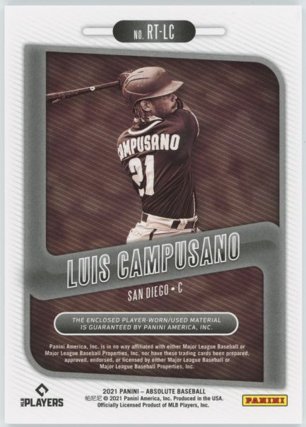 2021 Panini Absolute Luis Campusano Rookie Threads