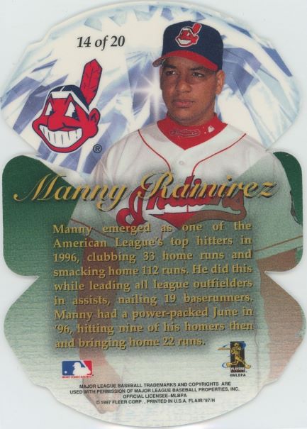 1997 Flair ShowCase Manny Ramirez Diamond Cuts #14