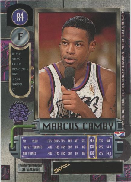 1997-98 Sky Box Marcus Camby Metal Universe #84