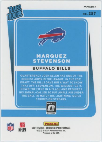 2021 Donruss Optic Marquez Stevenson Rated Rookie Silver #257