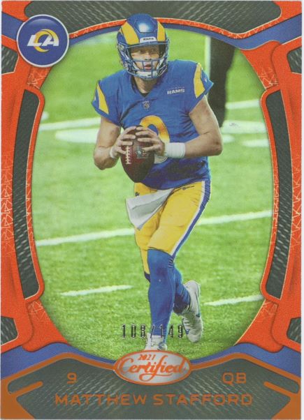 2021 Panini Certified Matthew Stafford  Orange #/149 #92