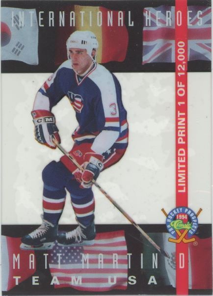 1994 Classic Matt Martin Pro Hockey Prospects #LP9