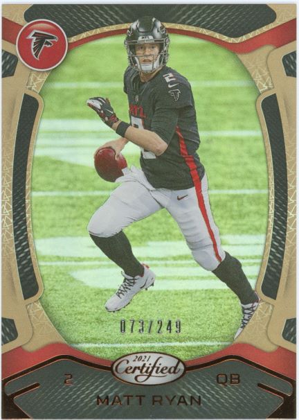 2021 Panini Certified Matt Ryan Mirror Bronze #073/249 #78