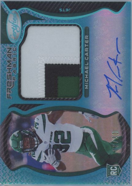 2021 Panini Certified Michael Carter Rookie Patch Auto #8/50 #235