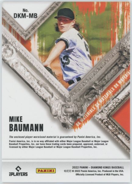 2022 Diamond Kings Mike Baumann Materials Relic Rookie #82/99