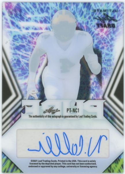 2021 Leaf Ultimate Draft Nico Collins Pure Talent Rookie Auto #2/10