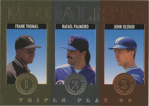 1994 Triple Play Olerud/Palmeiro/Thomas Medalist #3