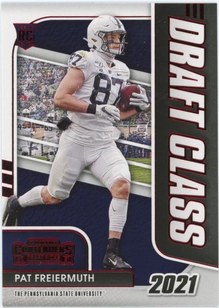 2021 Panini Contenders Draft Picks Pat Freiermuth Draft Class Red #29