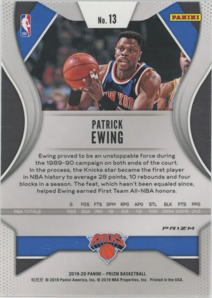 2019-20 Panini Prizm Patrick Ewing Green #13