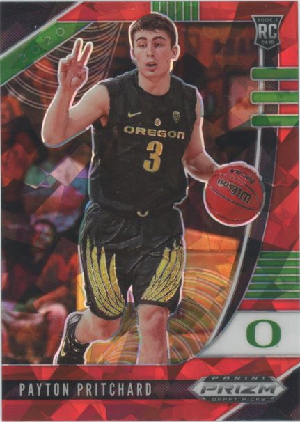 2020-21 Panini Prizm Draft Picks Payton Pritchard Red Ice Rookie #36