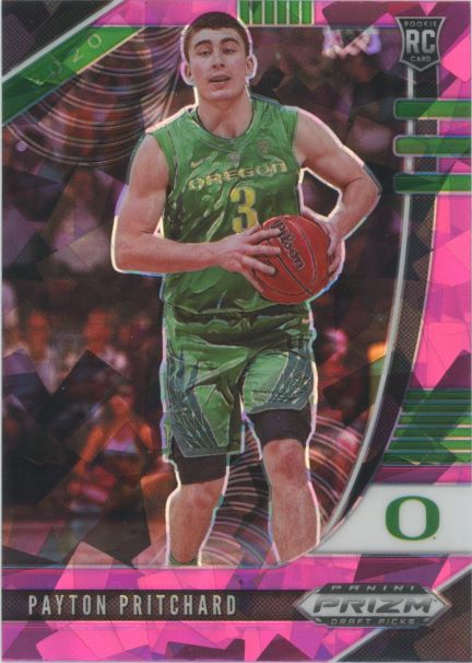 2020-21 Panini Prizm Draft Picks Payton Pritchard Pink Ice Rookie #76