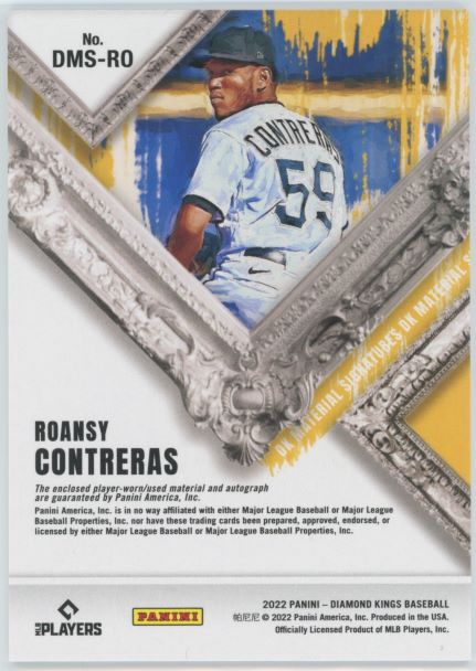 2022 Diamond Kings Roansy Contreras Materials Rookie Patch Auto