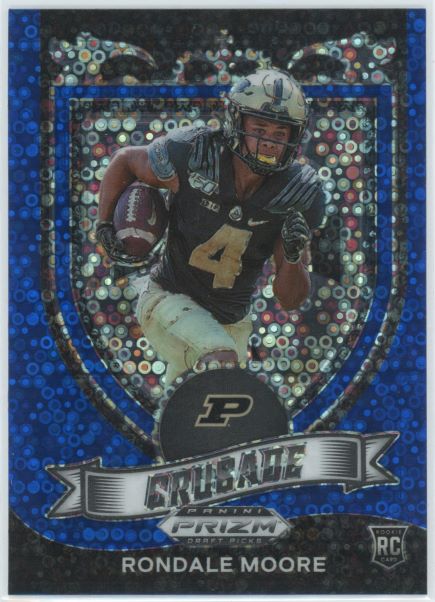 2021 Panini Prizm Draft Rondale Moore Crusade Rookie Blue Disco #171