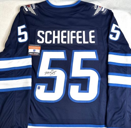 Mark Scheifele Autographed Navy Jersey Winnipeg Jets