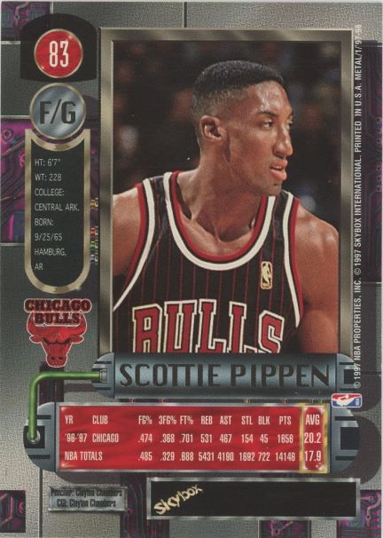 1997-98 Sky Box Scottie Pippen Metal Universe #83