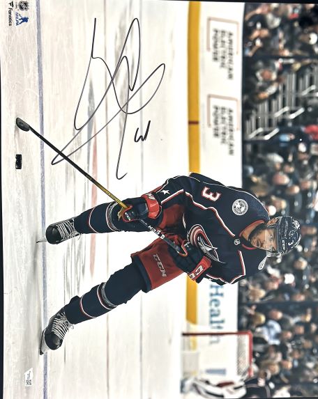 Seth Jones Autograph Photo Columbus Blue Jackets