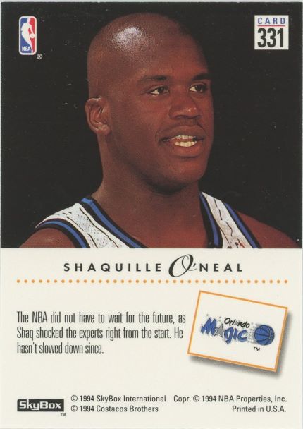 1994 Upper Deck Shaq Oneill Future Shock #331