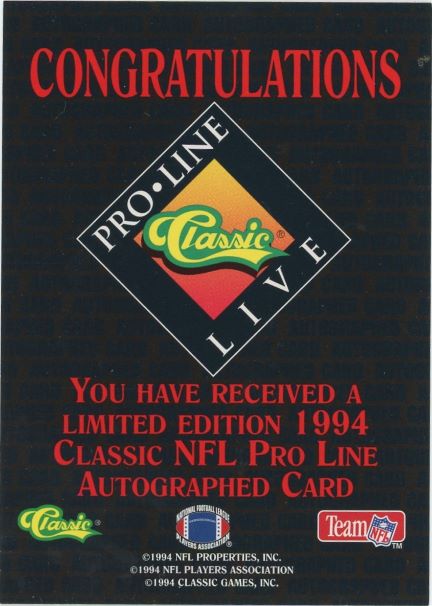 1994 Classic Steve Beurlein Pro Line Live Auto