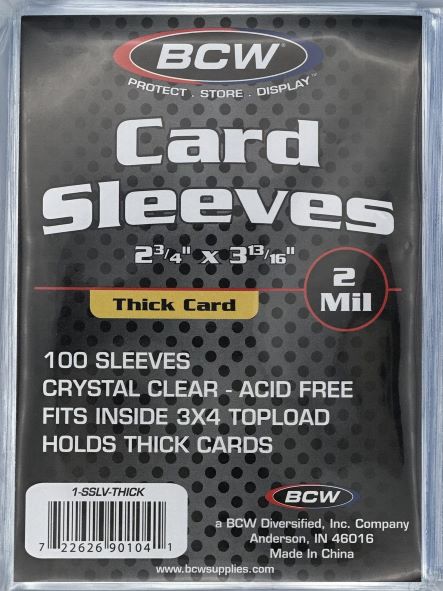 BCW Thick Penny Card Soft Sleeves 1 Pack of 100