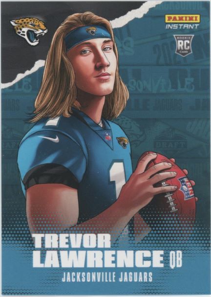 2021 Panini Instant Trevor Lawrence Illustration Series Rookie #1/13593