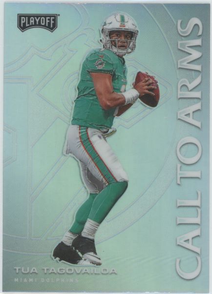 2020 Panini Playoff Tua Tagovailoa Call to Arms Silver Refractor Rookie