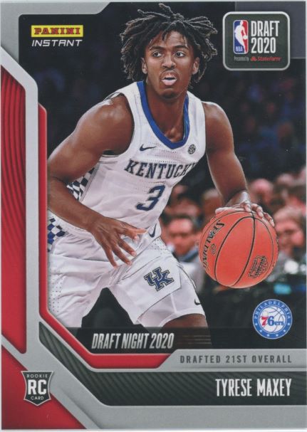 2020 Panini Instant Tyrese Maxey NBA Draft Night Rookie #DN34