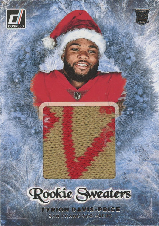 2022 Donruss Holiday Tyrion Davis-Price Rookie Sweater Memorabilia #RHS-26