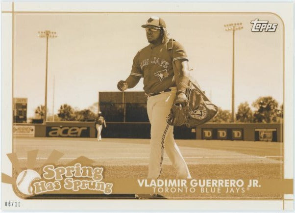 2020 Topps Opening Day Vladimir Guerrero Jr Spring has Sprung Gold Jumbo 5X7 6/10