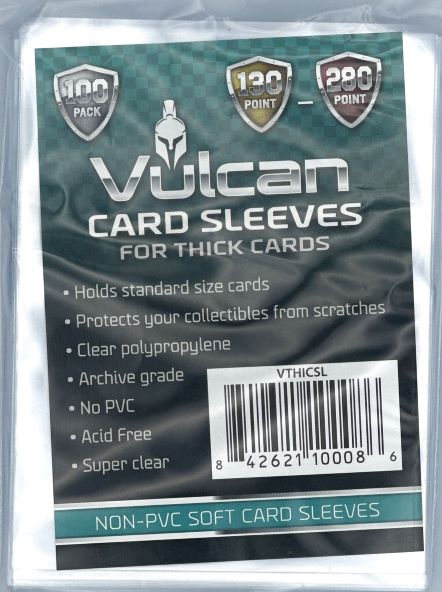 Vulcan Card Sleeves for Thick Cards 1 pack of 100